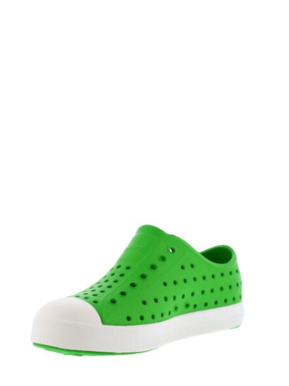 Native Kids Green Slip-On Jefferson Water Shoe with White Toe and Sole